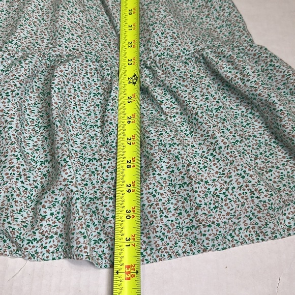 Seraphine Green Floral Button Front Maternity Dress Size 4 Short Sleeve Tiered - Picture 9 of 11